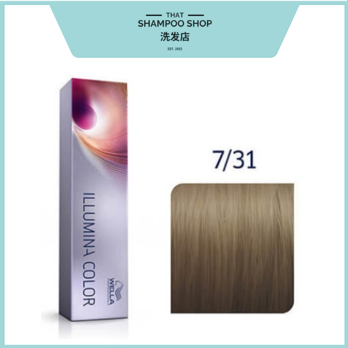 Wella Professionals Illumina Color 7/31 Medium Gold Ash Blonde Permanent Hair Color, 60g