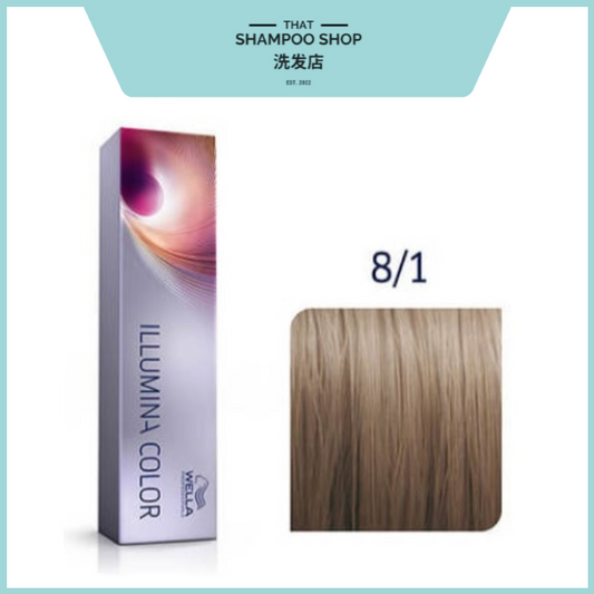Wella Professionals Illumina Color 8/1 Light Ash Blonde Permanent Hair Color, 60g