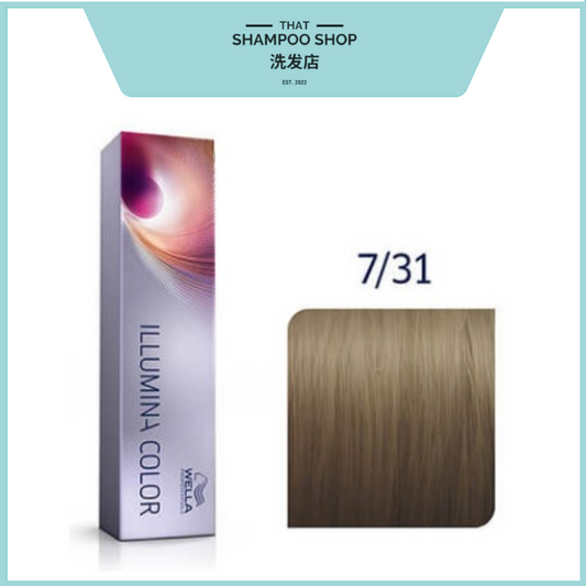 Wella Professionals Illumina Color 7/31 Medium Gold Ash Blonde Permanent Hair Color, 60g