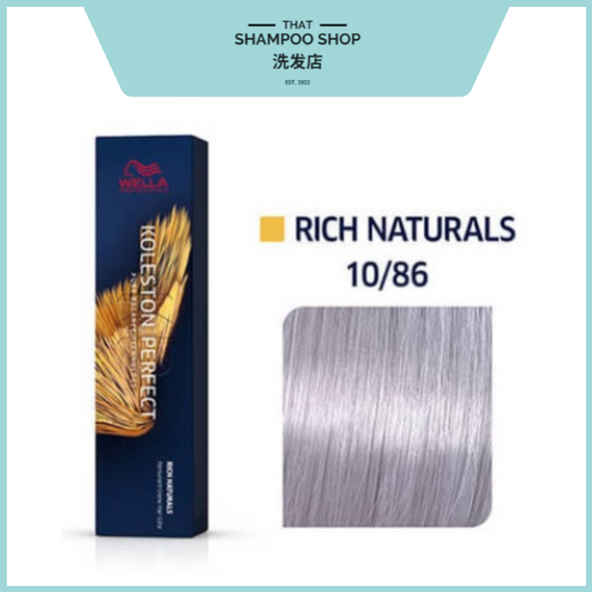 Wella Professionals Koleston Perfect Rich Naturals 10/86 Lightest Blonde / Pearl Violet Permanen, 60g