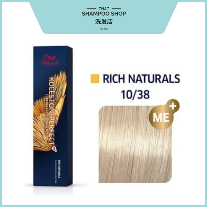 Wella Professionals Koleston Perfect Rich Naturals 10/38 Lightest Blonde / Gold pearl Permanent, 60g