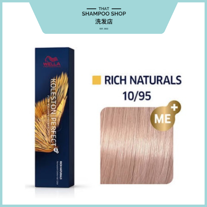 Wella Professionals Koleston Perfect Rich Naturals 10/95 Lightest Blonde / Cendre Red-Violet Permanent, 60g