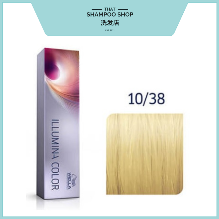 Wella Professionals Illumina Color 10/38 Lightest Gold Pearl Blonde Permanent Hair Color, 60g